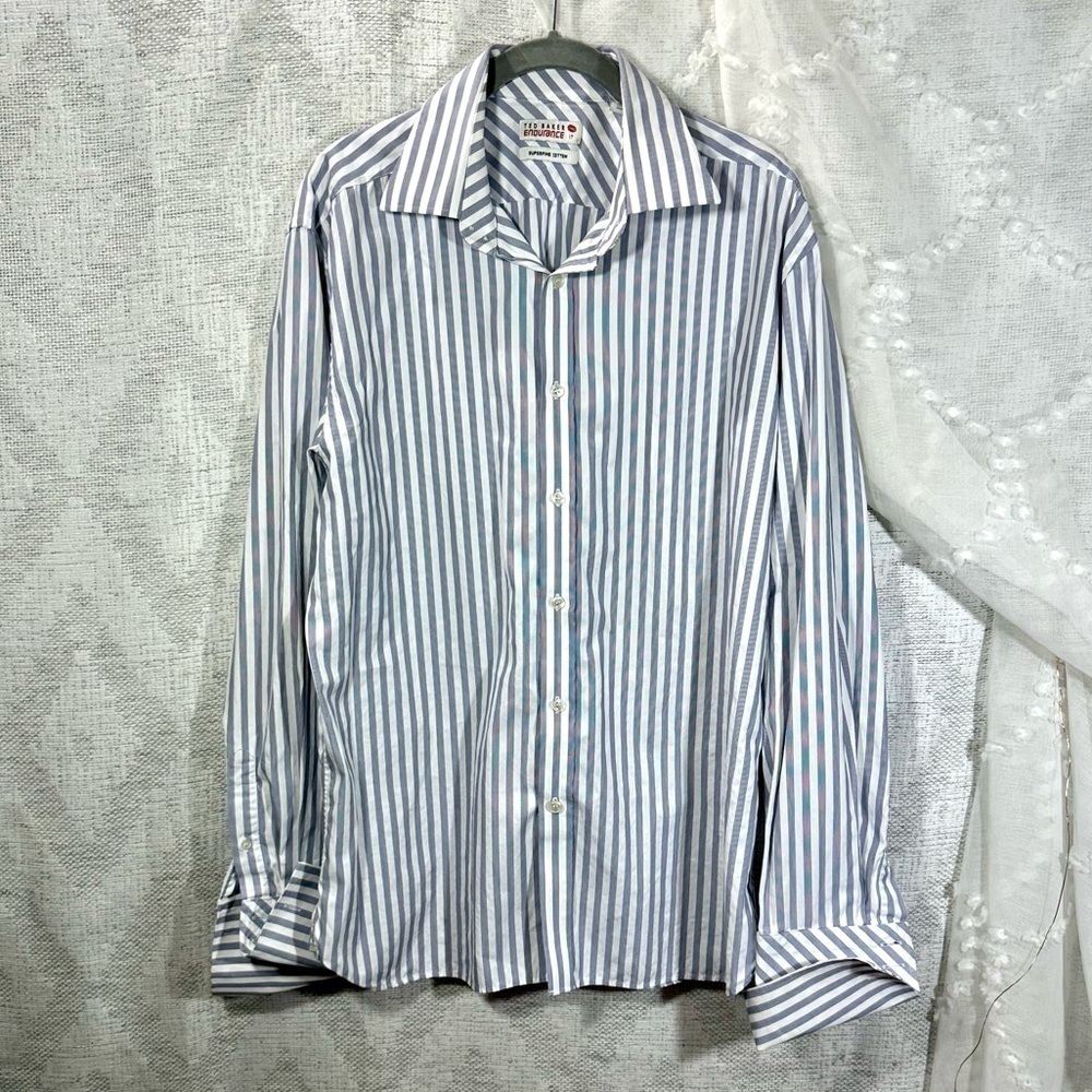Ted Baker endurance striped button down dress shirt size 17